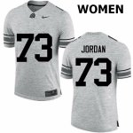 Women's Ohio State Buckeyes #73 Michael Jordan Gray Nike NCAA College Football Jersey OG IRX2744ND